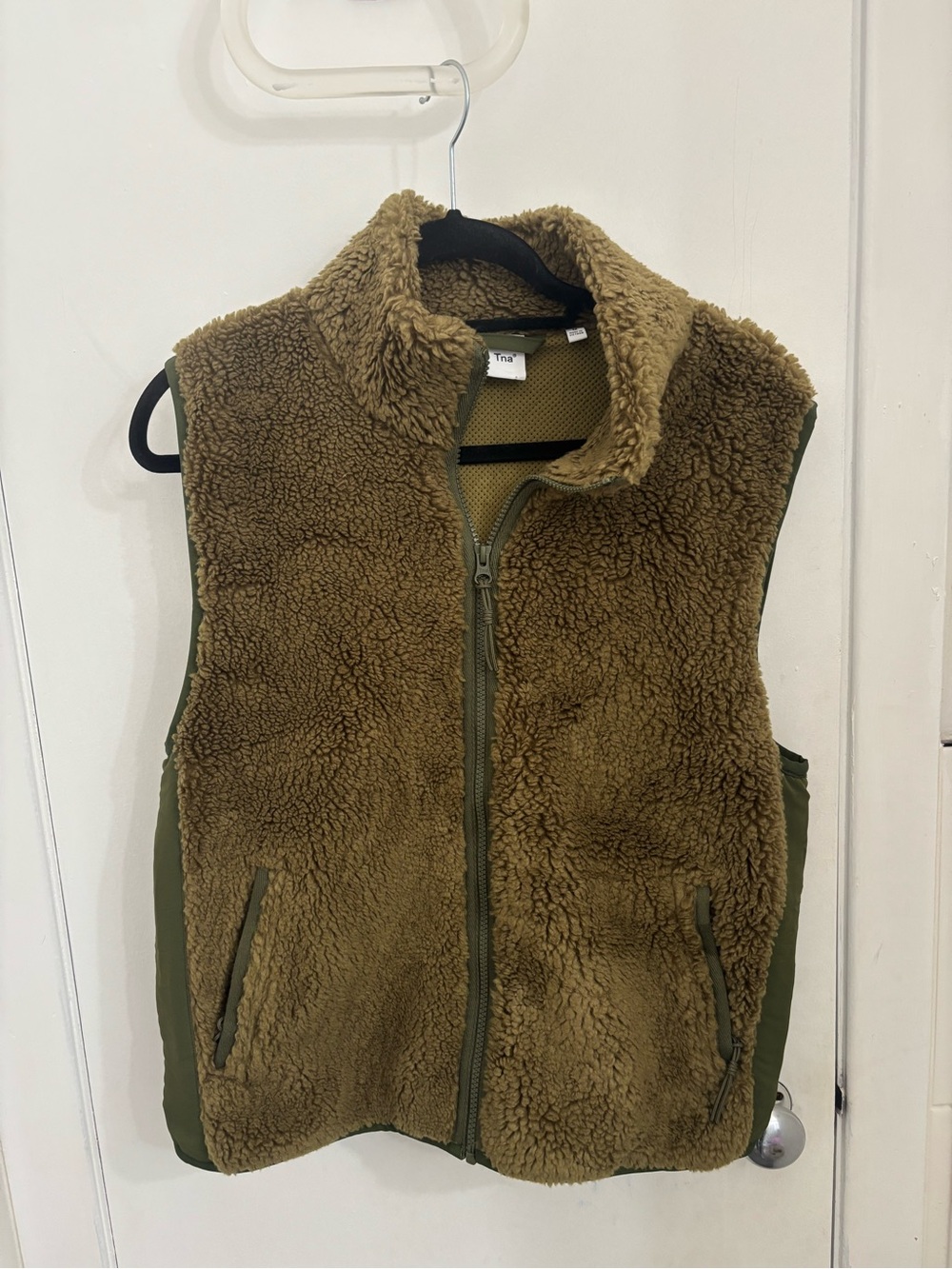 TNA Olive Sherpa Fleece Vest - Women's